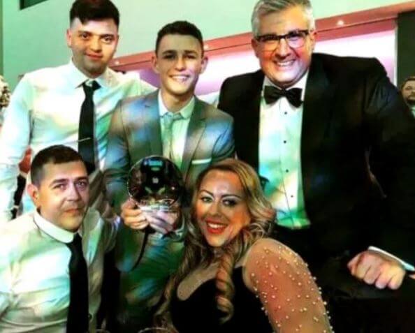 Claire Foden with her family.